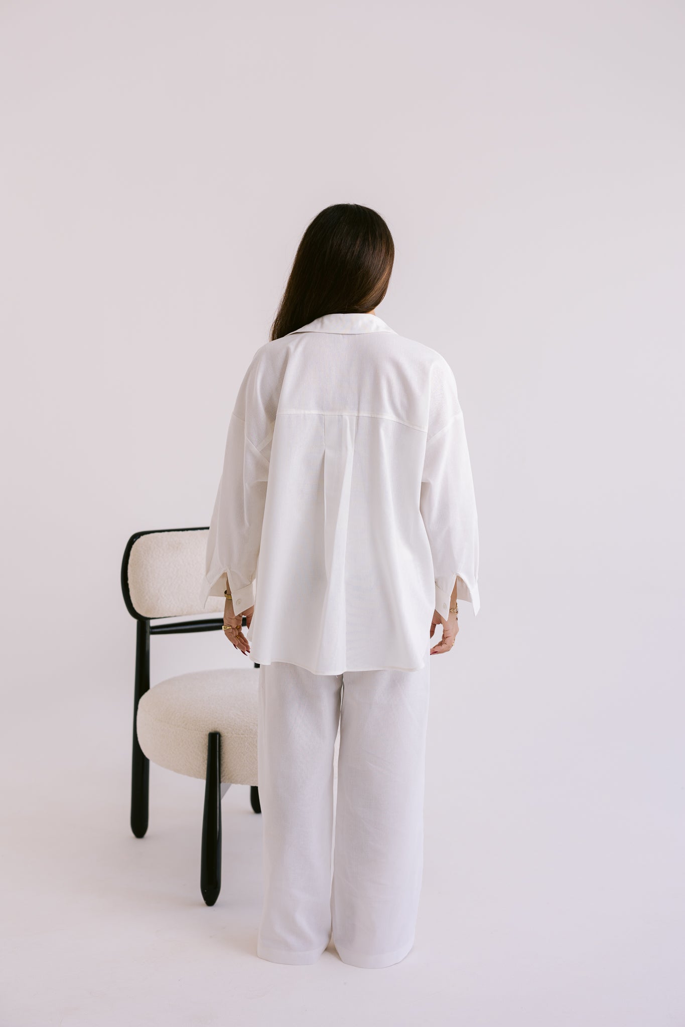 Flowing Linen Shirt - Offwhite