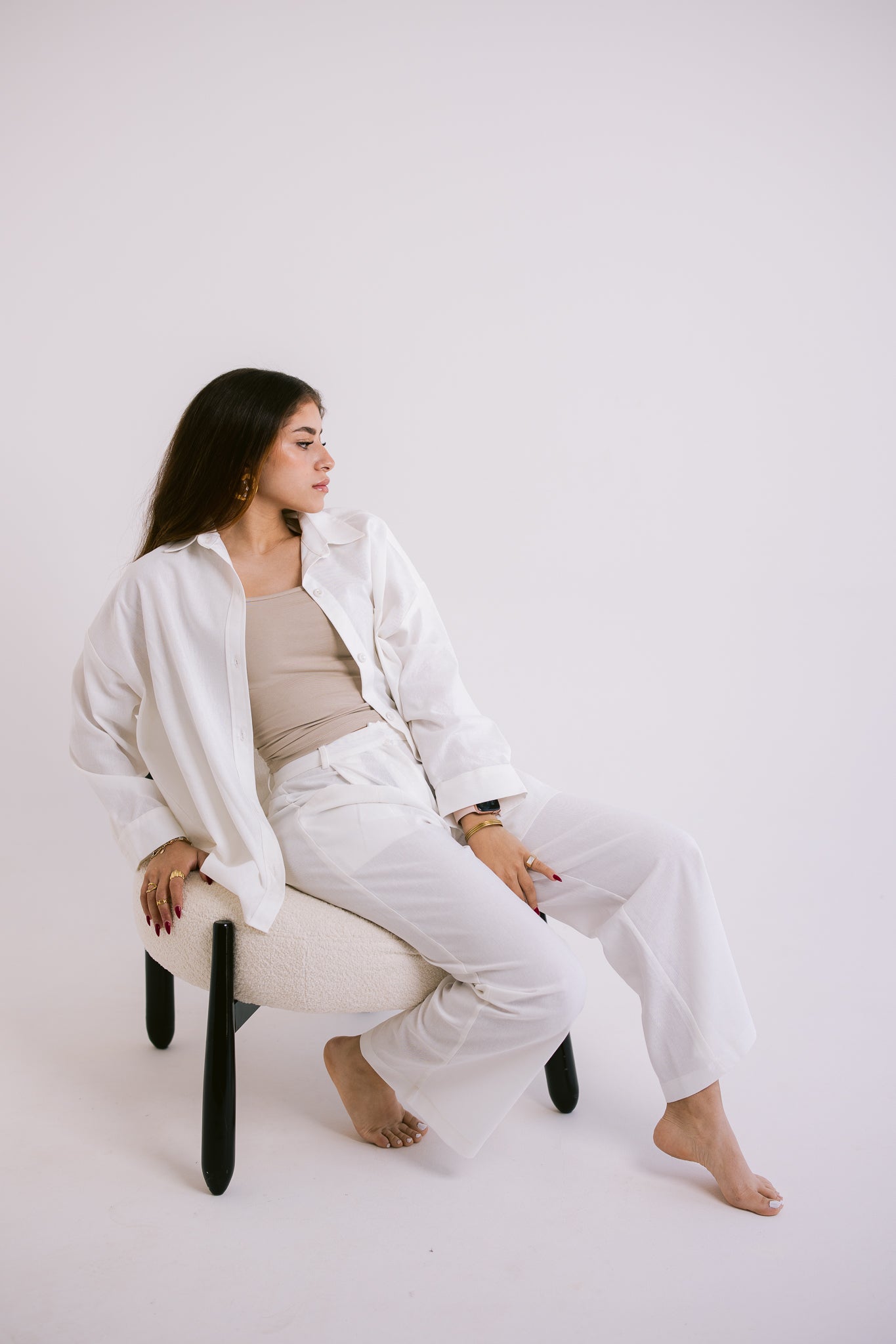 Flowing Linen Shirt - Offwhite