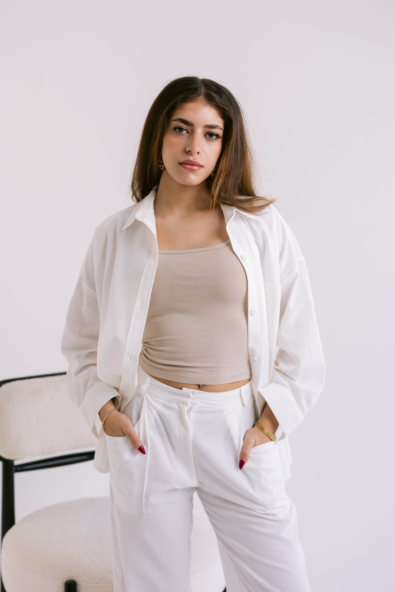 Flowing Linen Shirt - Offwhite