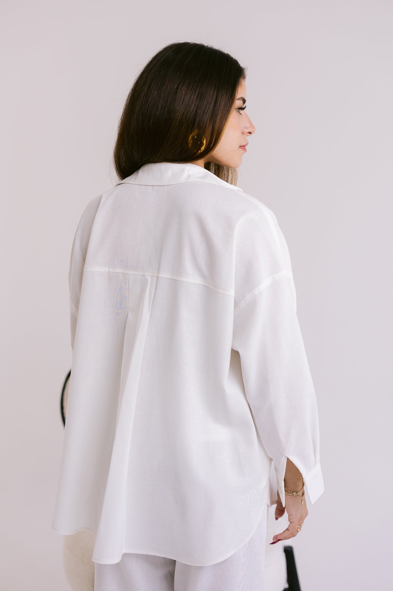 Flowing Linen Shirt - Offwhite