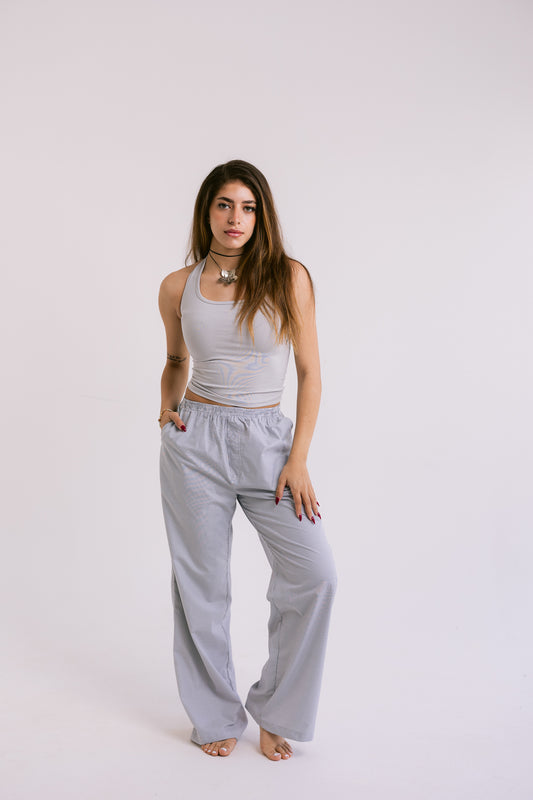 Striped Trousers - Gray